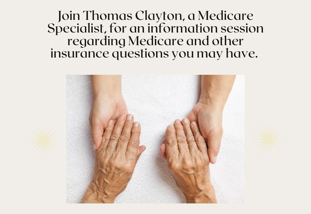 Medicare Information Session Flyer, all information as listed below.