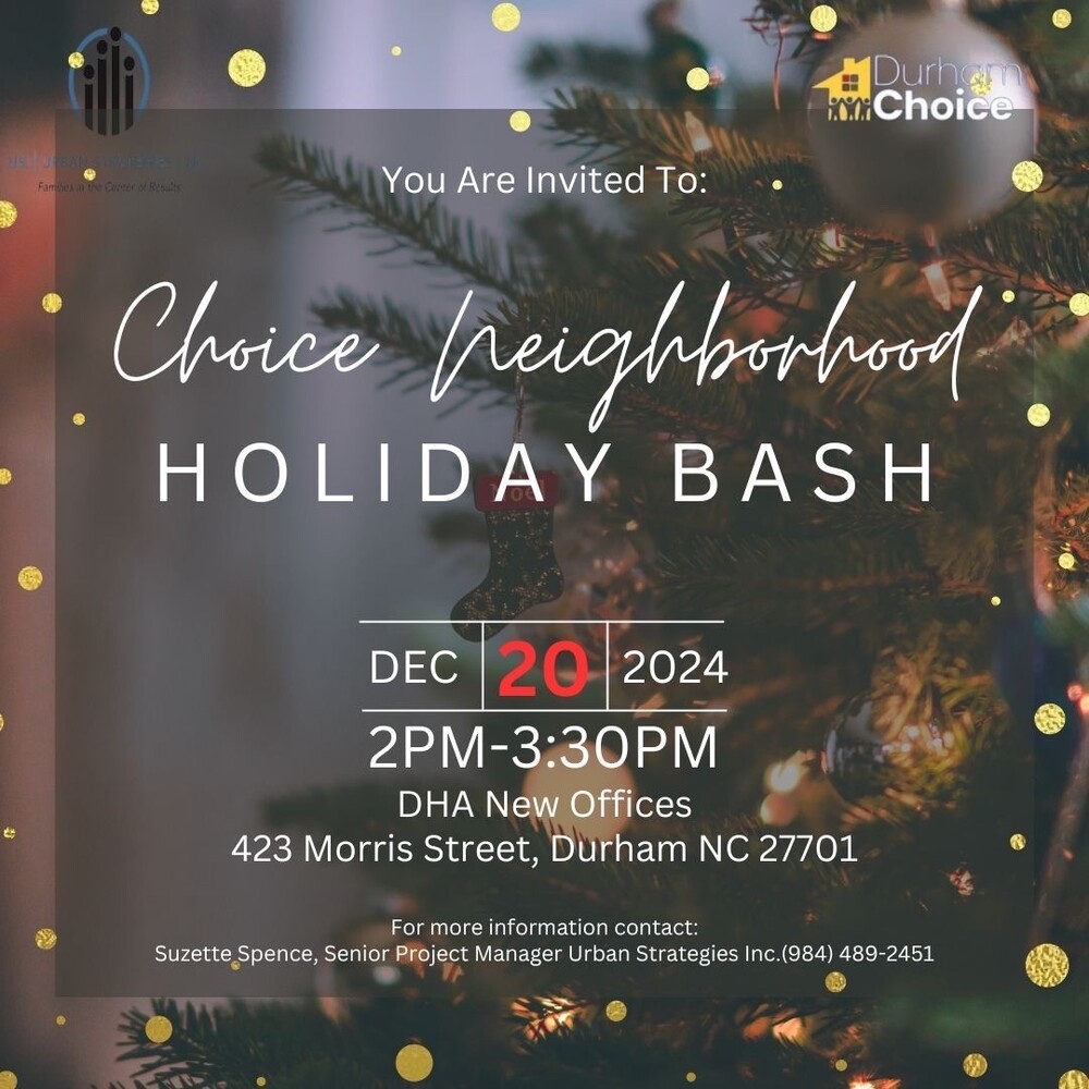Holiday Bash Flyer, all information as listed below.