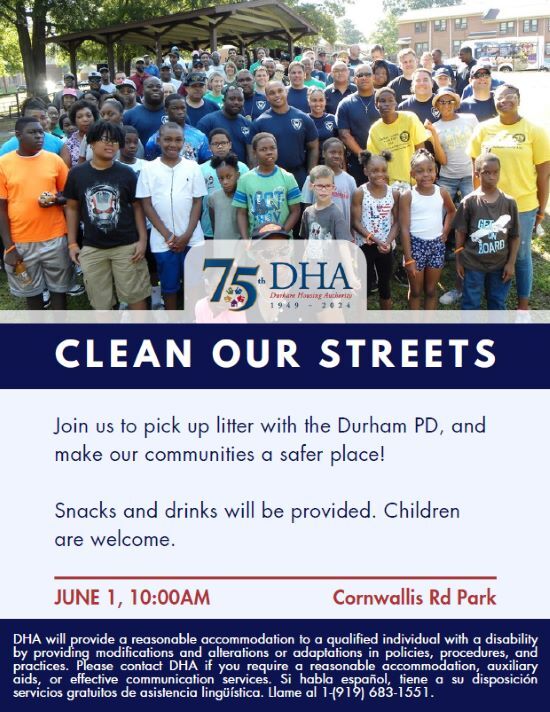 Clean Our Streets Flyer, all information as listed below.