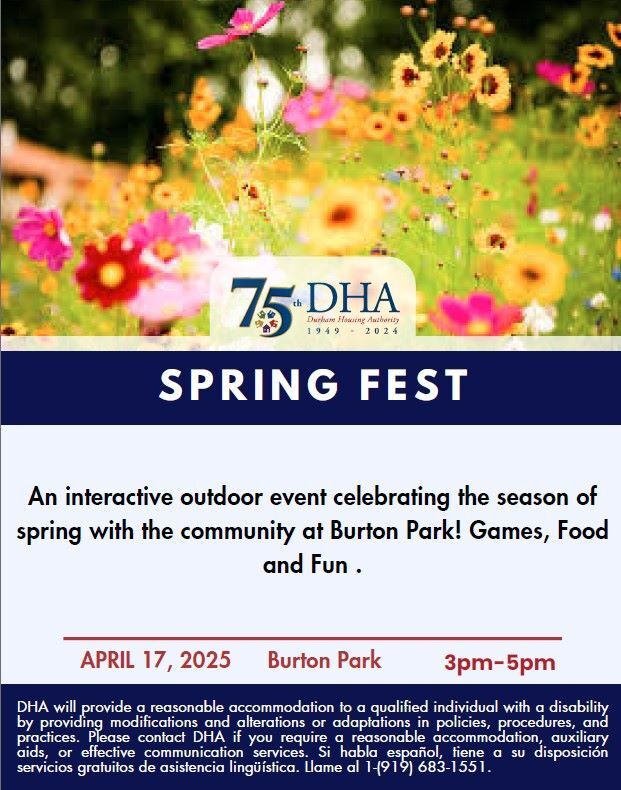 Spring Fest Flyer, all information as listed below.