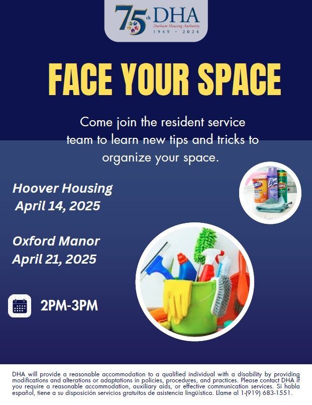 Face-your-space flyer. All information as listed below.