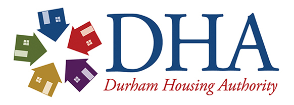 logo before houses larger and Durham Housing Authority smaller