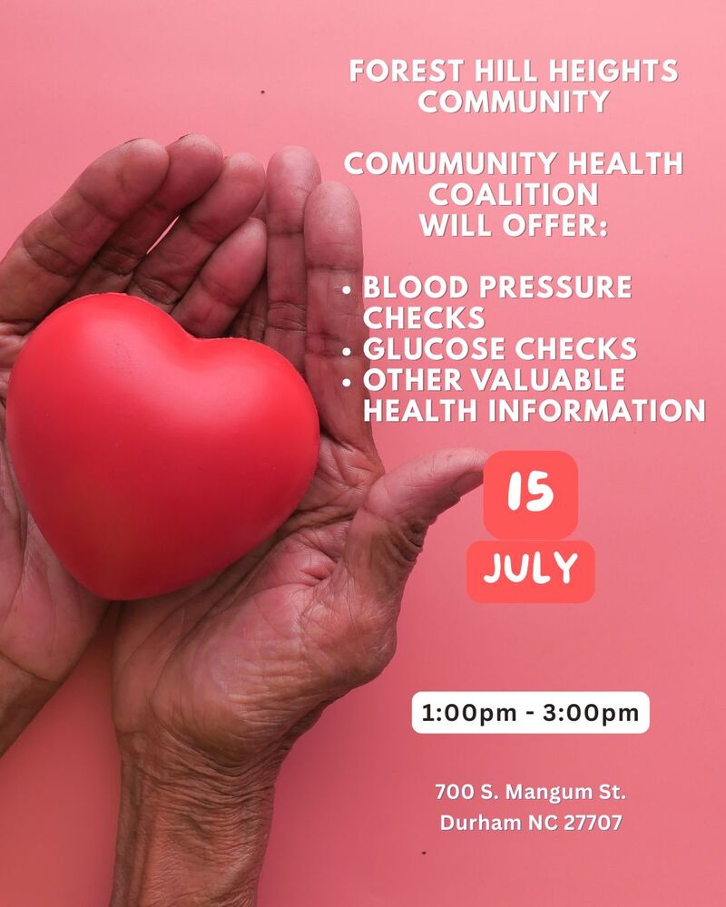 Community Health Coalition at Forest Hill Heights, all information as listed below.