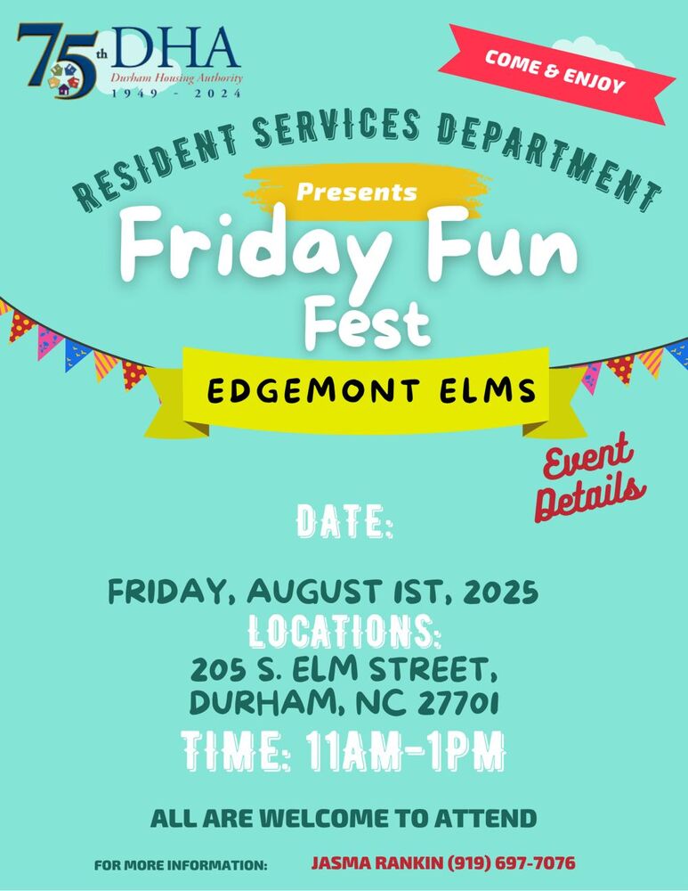 Fun Friday Flyer, all information as listed below.