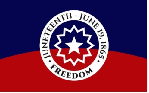Juneteenth, June 19, 1865 flag.