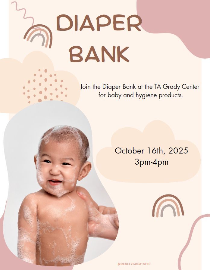 Diaper Bank Flyer, all information as listed below.