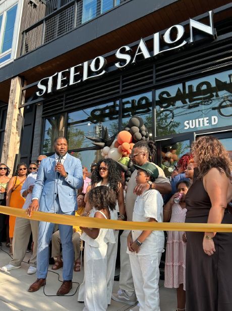 Grand opening of Steelo Salon in downtown Durham.