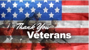 Thank You Veterans. Soldiers on an American flag background. 