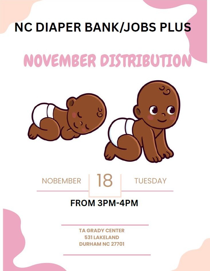 Diaper Bank Flyer, all information as listed below.