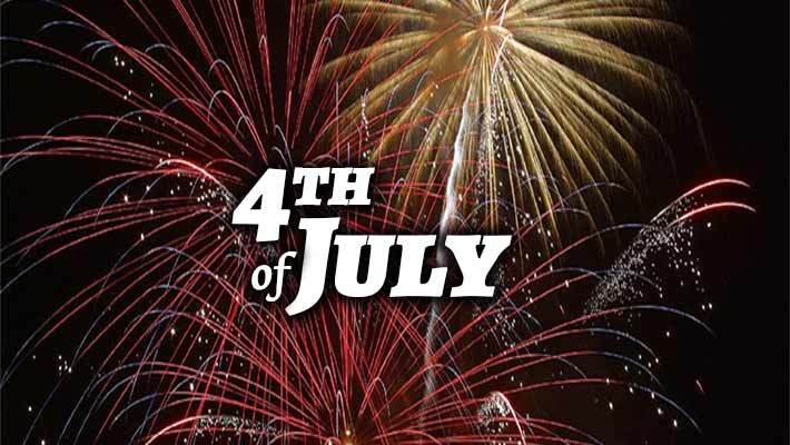 4th of July. Fireworks in the sky.