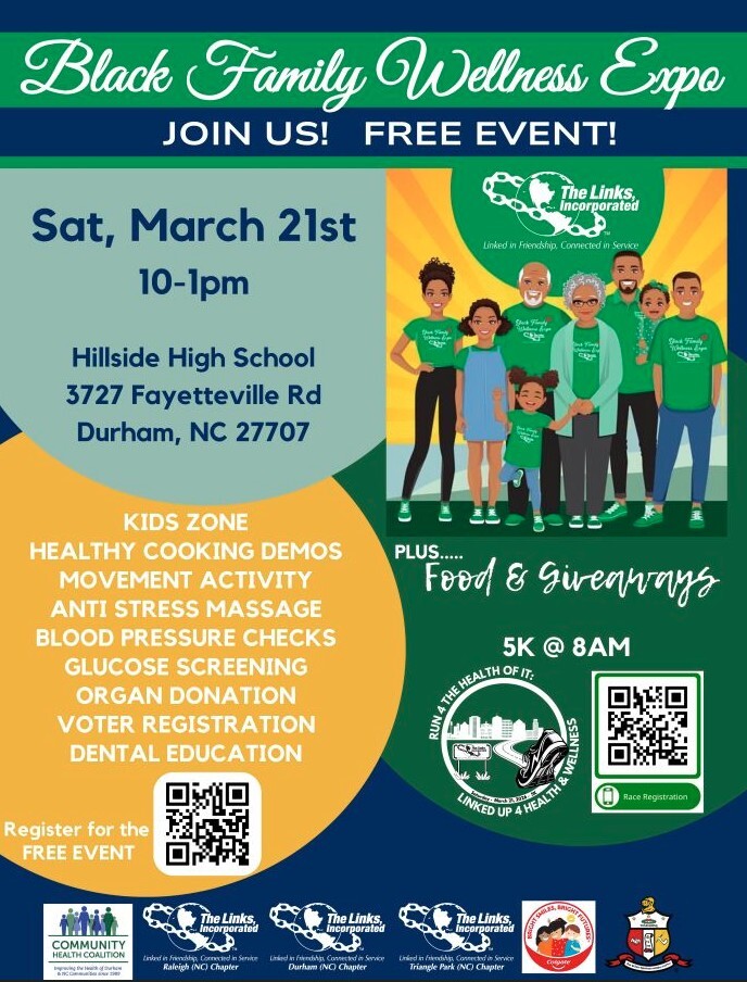 Black Family Wellness Expo flyer. All information as listed below.