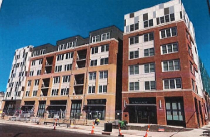 A multi-story building undergoing construction.