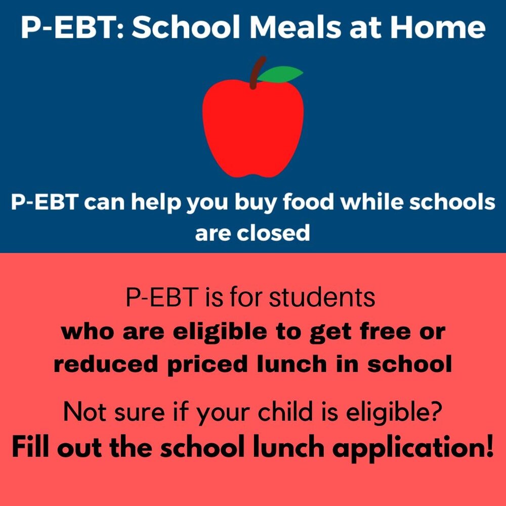 P-EBT flyer. All information is as listed below. 