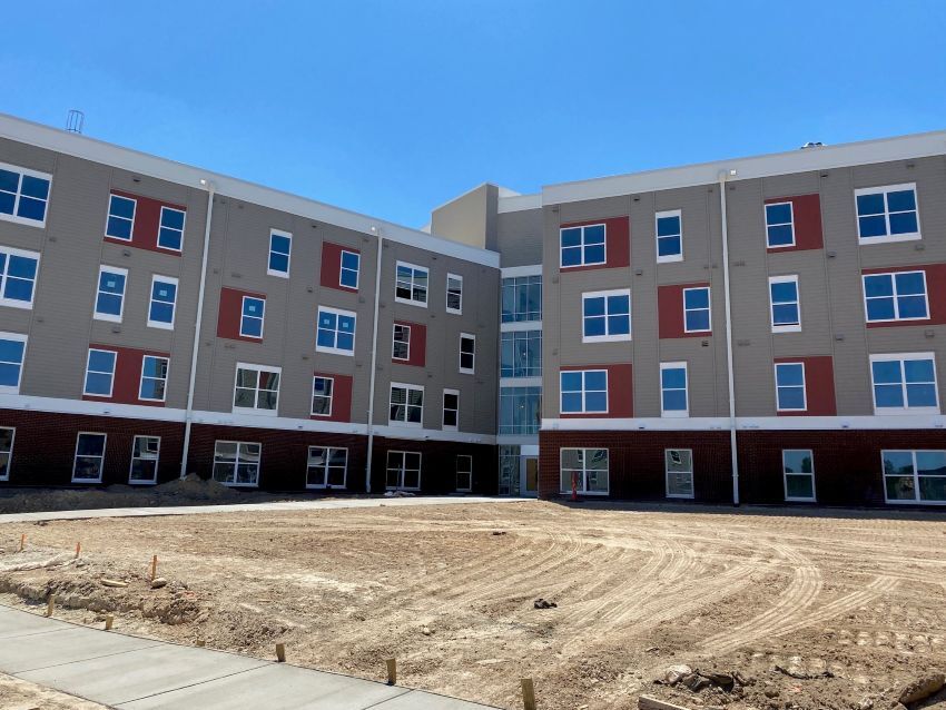 Exterior of the Converge Senior Living Apartments.