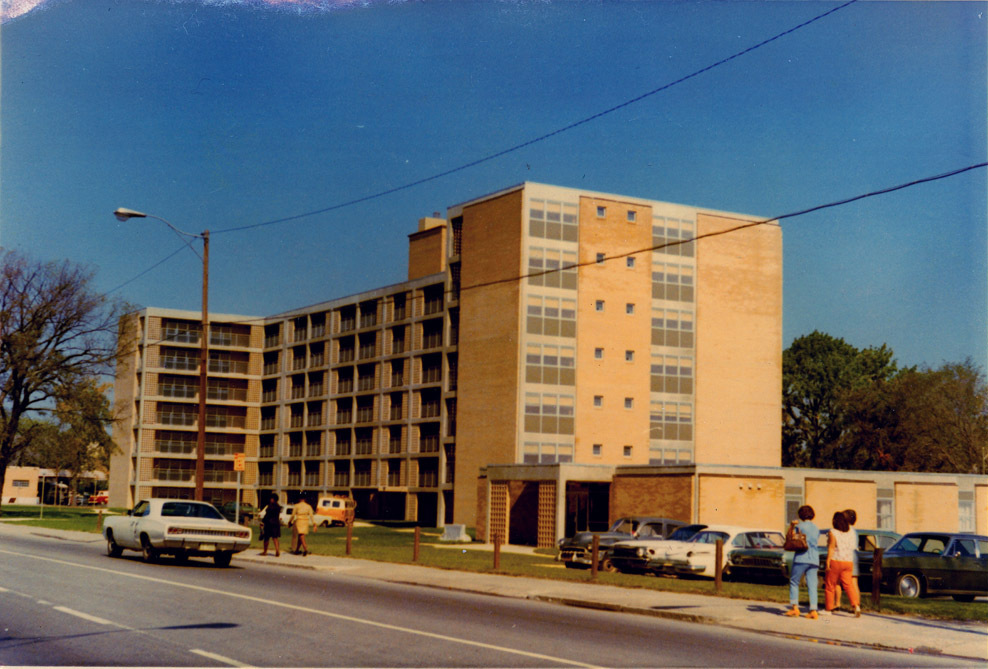 Oldham Towers site in 1970.