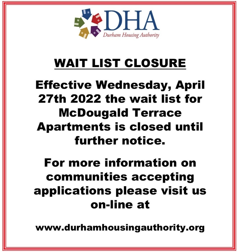 Wait List Closure flyer all info below