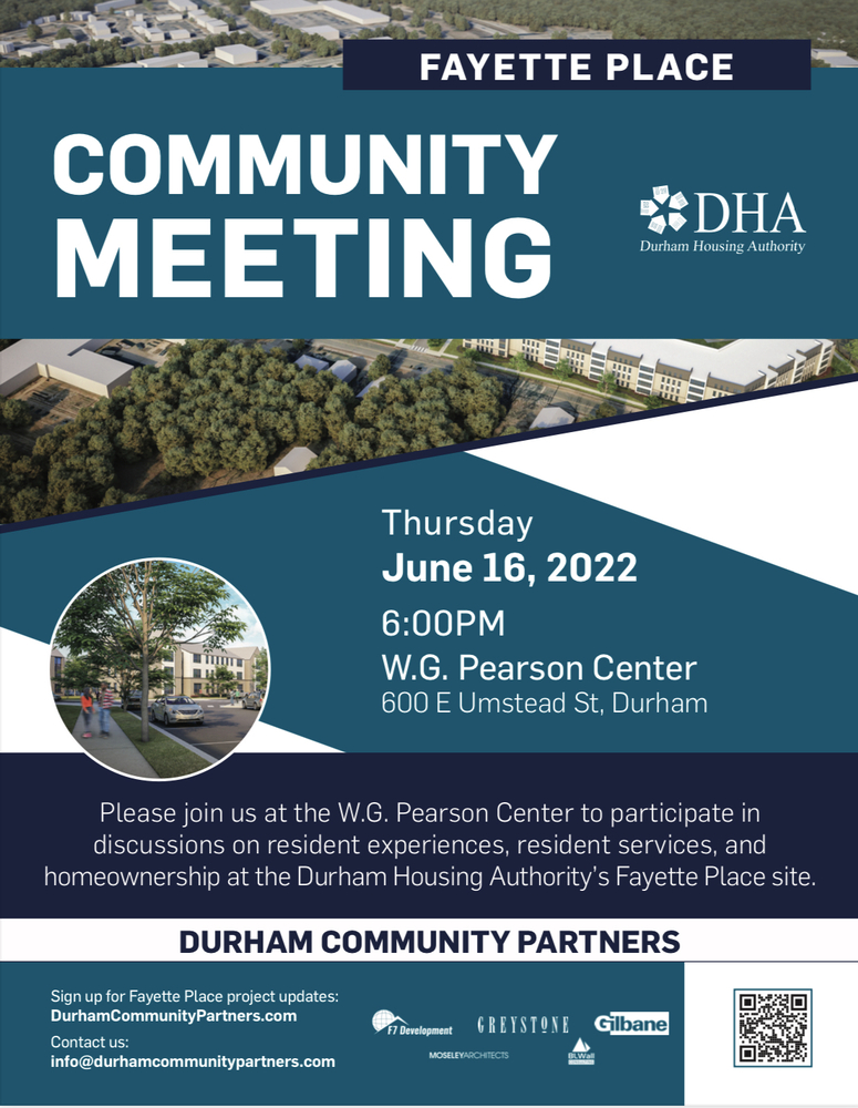 Community Meeting June 16 Flyer, all information as listed below.