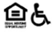 Equal Housing Opportunity logo at left then Accessibility icon person in wheelchair