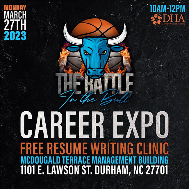 Monday Free Resume Writing Clinic flyer all info above