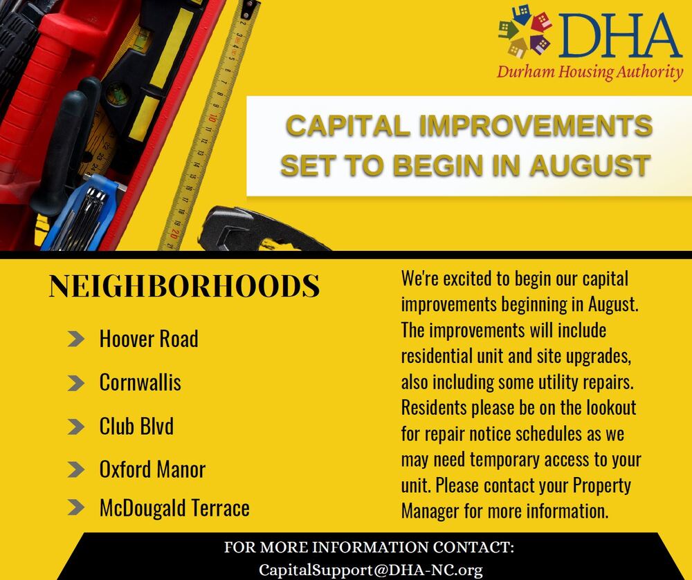 Capital Improvements Flyer, all flyer copy also below