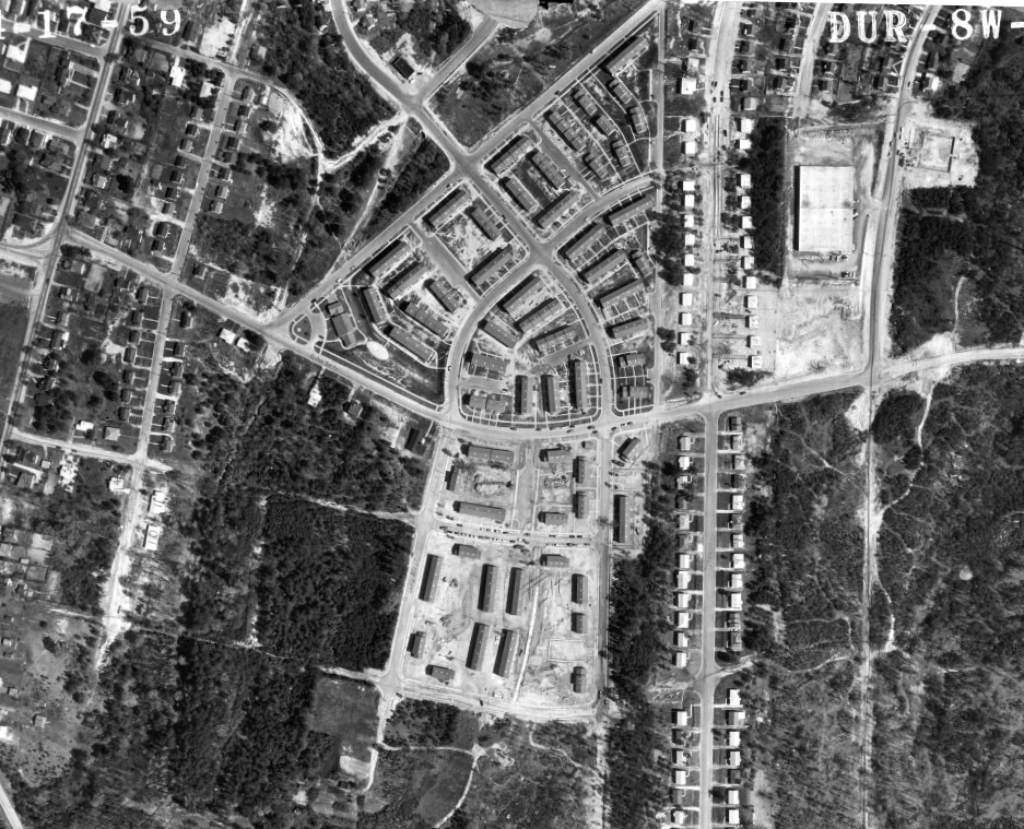 Aerial view of MacDougald in 1959.