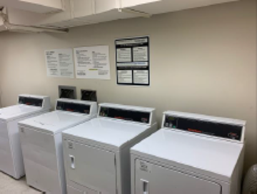 A row of washing machines.