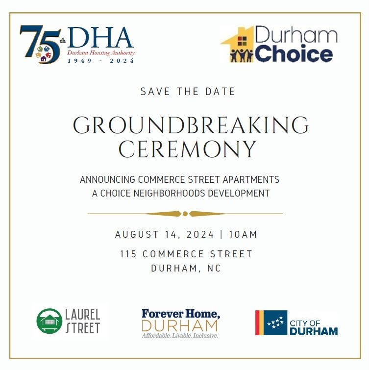Commerce Street Ground Breaking Ceremony Invitation, all information as listed below.