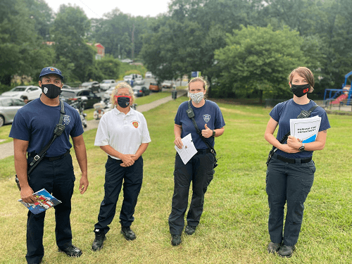 four police officers