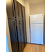 cabinets and refrigerator