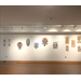 A wall of children's artwork. 