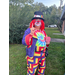 A man dressed in a clown costume.